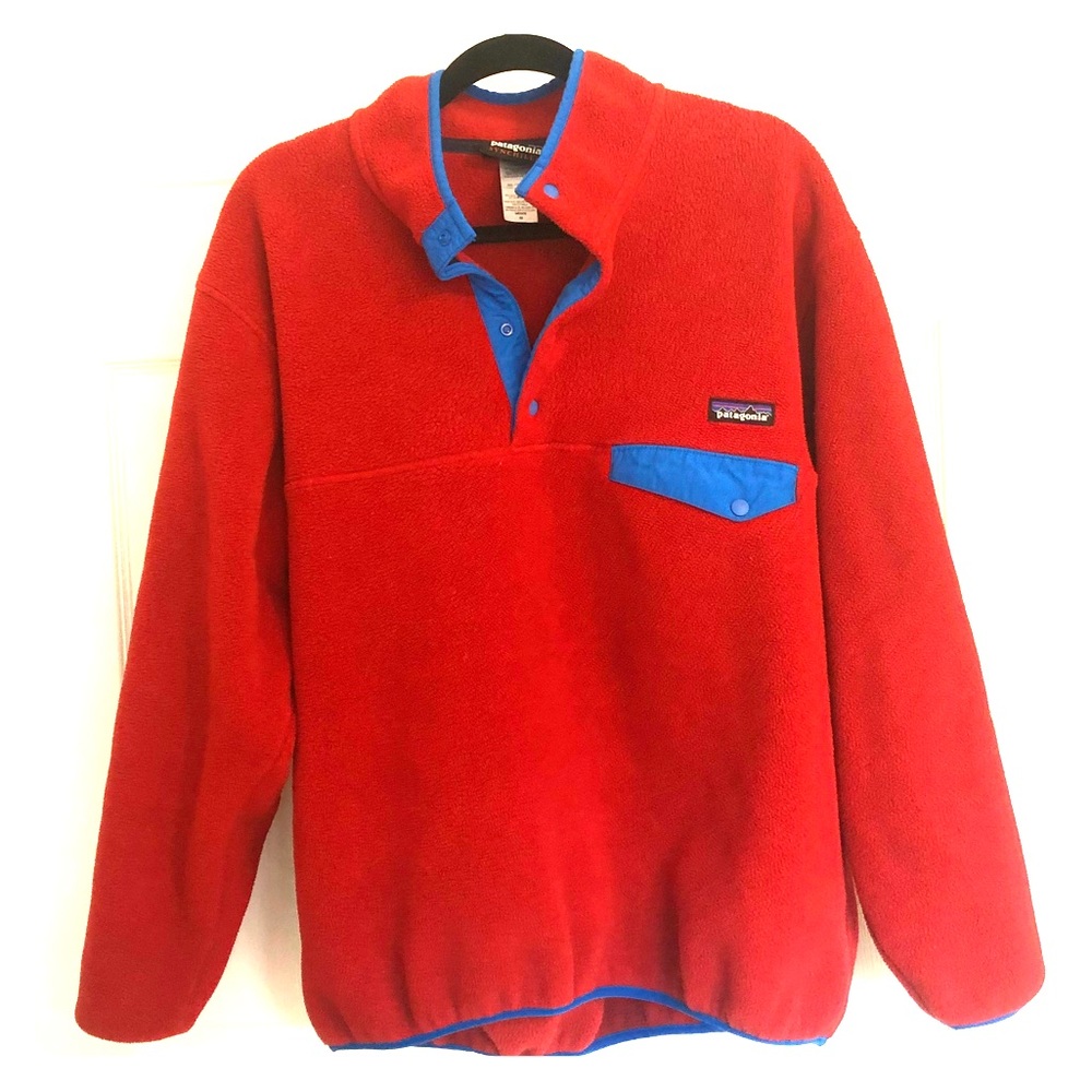 Patagonia red and blue pullover